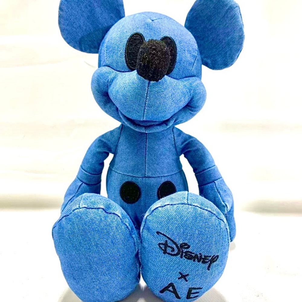 Disney Mickey Mouse X AE American Eagle Special Edition Blue Denim Plush Doll